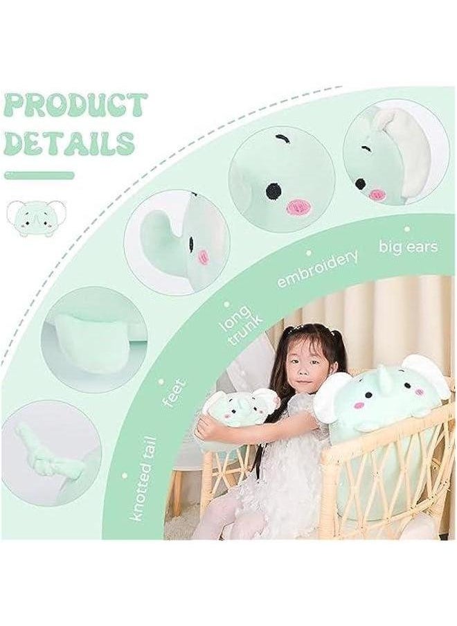 8 inch Cute Elephant Squishy Plush Hugging Pillow,Super Soft Cartoon Stuffed Animal Toy Gifts for Bedding, Kids Sleeping Kawaii Pillow  - Image 2