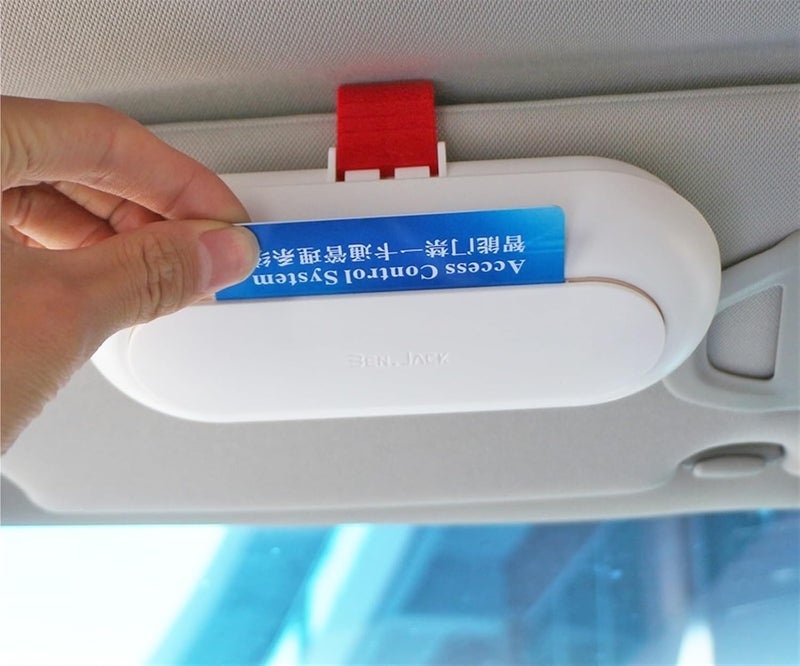 QASULER Car Sun Visor Glasses Case - Image 3