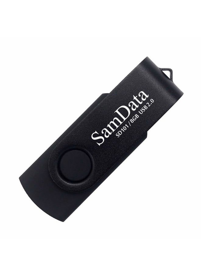 SamData 8GB USB Flash Drives 2 Pack 8GB Thumb Drives Memory Stick Jump Drive with LED Light for Storage and Backup (2 Pack Black) - Image 3
