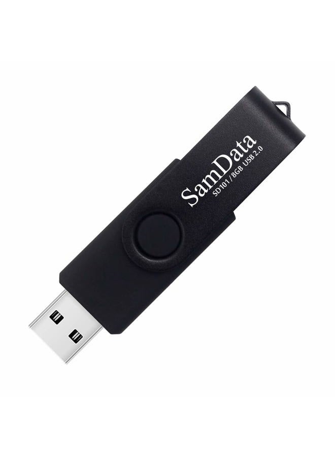 SamData 8GB USB Flash Drives 2 Pack 8GB Thumb Drives Memory Stick Jump Drive with LED Light for Storage and Backup (2 Pack Black) - Image 2
