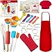 IELEK Kids Real Cooking Set Baking Kitchen Kit with ApronChef HatCooking SuppliesKitchen Utensils and Recipes Great Gift for Kids - Image 2