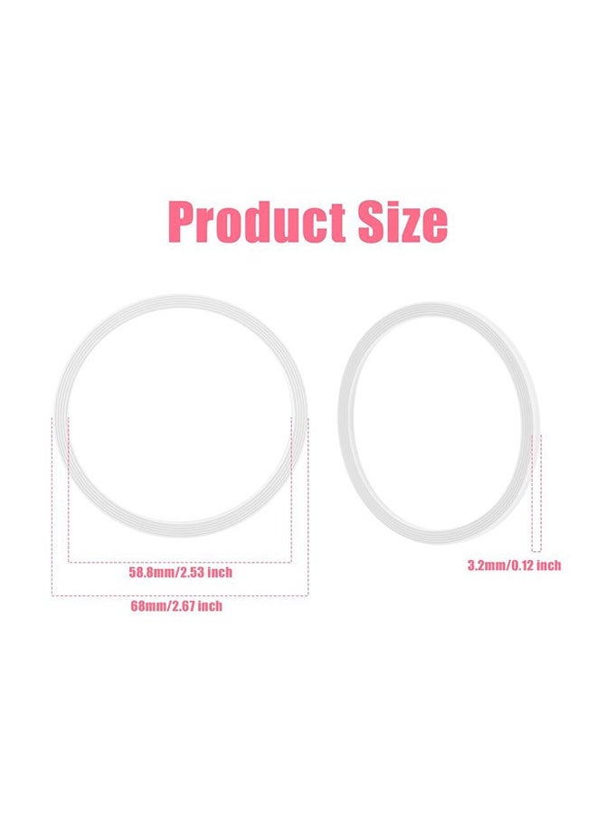 Beauenty - 6 Pack Water Bottle Gasket Replacement for Owala FreeSip, Silicone Lid Seal O Ring Sealing Gaskets Replacement Parts Accessories Compatible with Owala Stainless Steel Cup （White） - Image 1