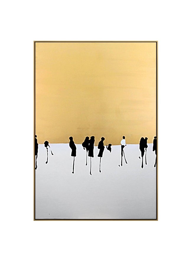 ebarza Golden Sky Hand Painted Art Painting With Frame 130X90 Cm Soap0103  - Image 2