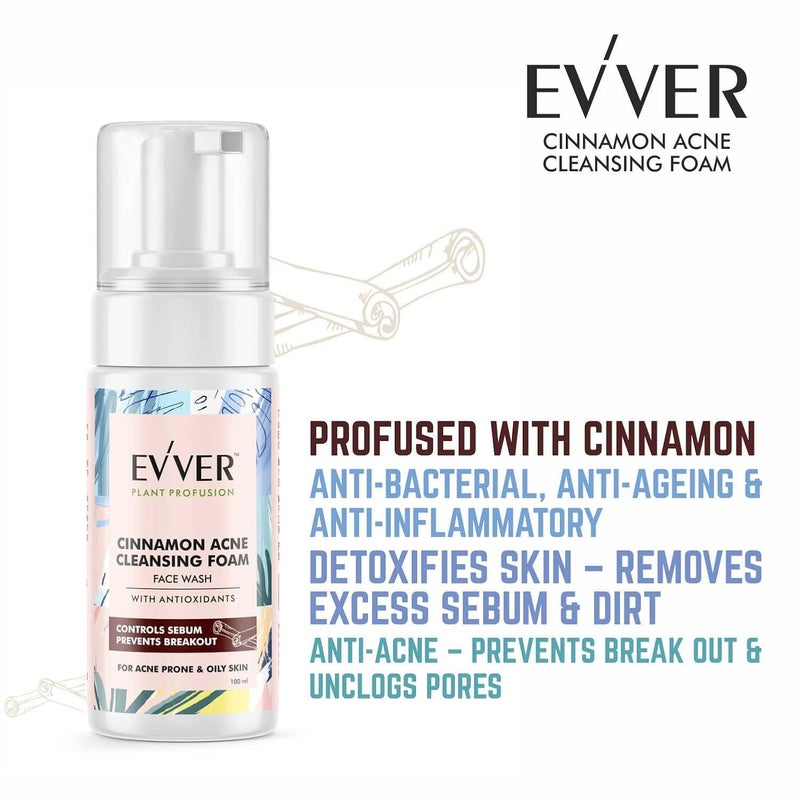 Essentium Phygen Evver Cinnamon Acne Cleansing Foam Profused with Cinnamon and Tea Tree Oil 100 ml - Image 3