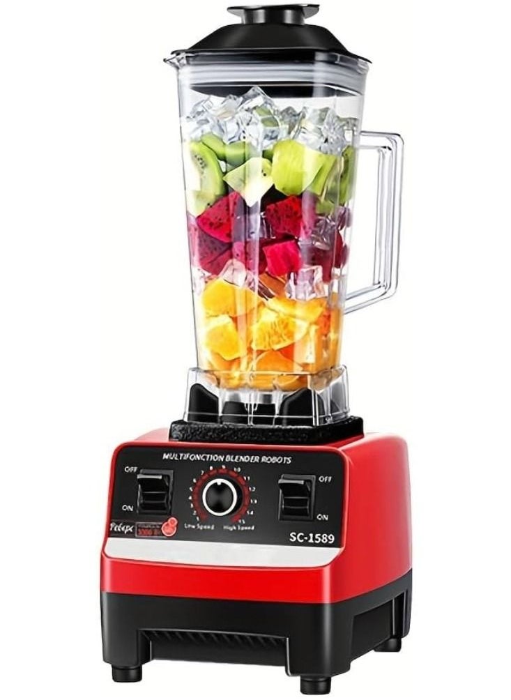 Dreamzon - SILVER CREST Blender Smoothie Maker 4500W with 15 Speed Control 2L BPA-Free 6 Titanium Stainless Steel Blade Jug Blender mixer High Speed Juicer Ice Smoothie Frozen Dessert Hot Soup Nuts - Image 1