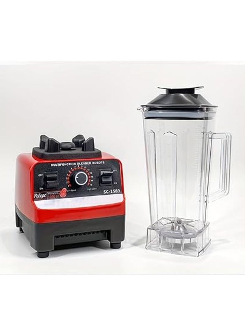 Dreamzon - SILVER CREST Blender Smoothie Maker 4500W with 15 Speed Control 2L BPA-Free 6 Titanium Stainless Steel Blade Jug Blender mixer High Speed Juicer Ice Smoothie Frozen Dessert Hot Soup Nuts - Image 1