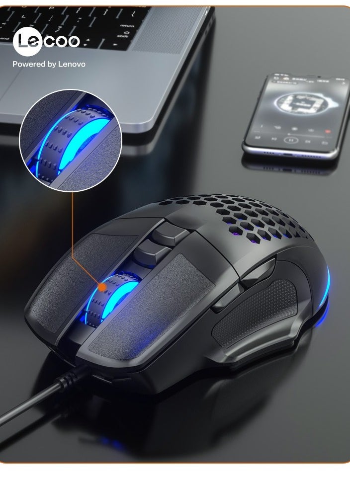 lecoo MS107 RGB Gaming Mouse – 3200DPI – 7 Button  - Image 3