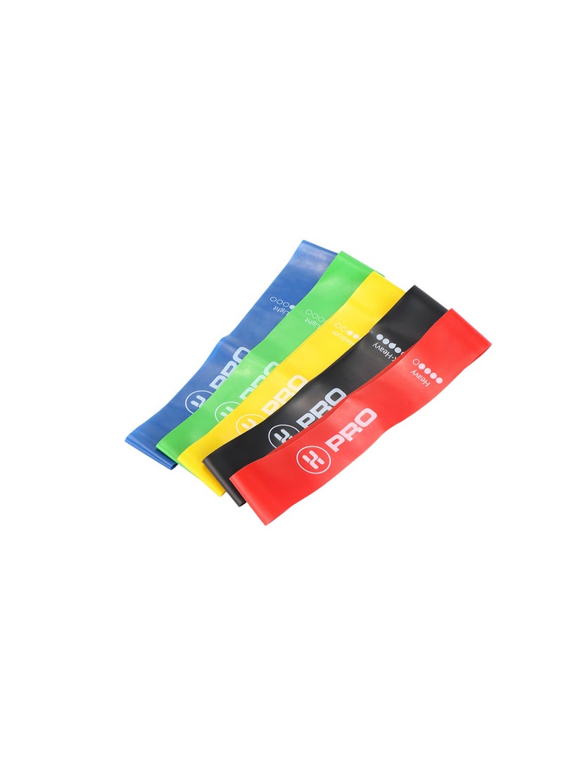 أتش برو اتش برو مجموعة أربطة لاتكس 5 قطع | أربطة مقاومة متينة لتدريب القوة، التمدد والتمارين المنزلية - Image 1