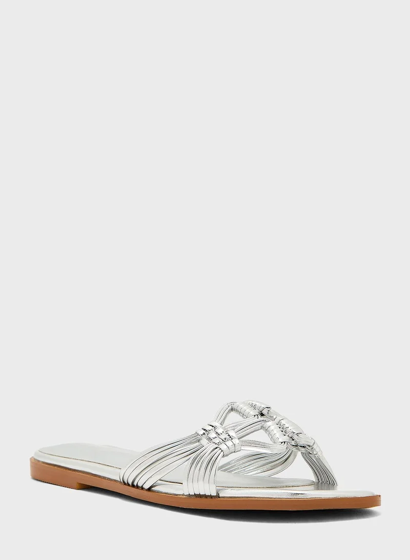 Ella Limited Edition Knotted Strap Flat Sandals