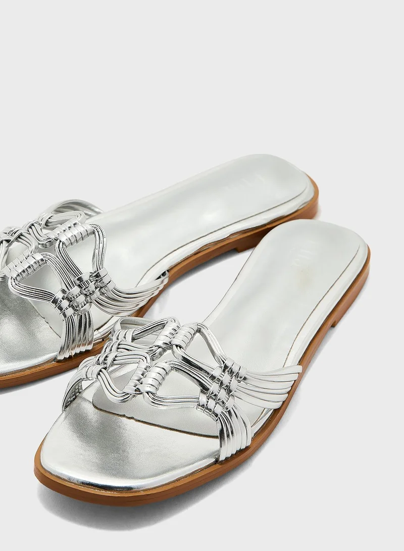 Ella Limited Edition Knotted Strap Flat Sandals