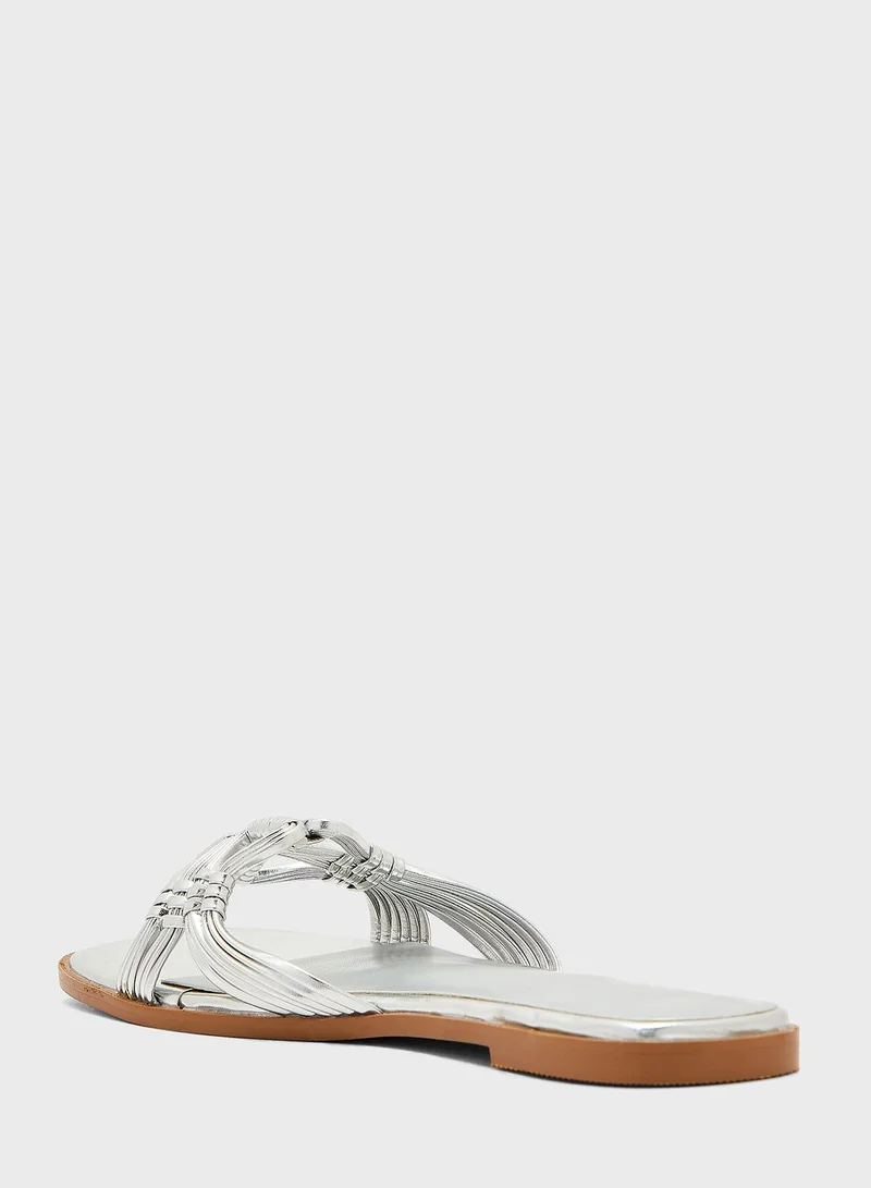 Ella Limited Edition Knotted Strap Flat Sandals