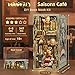 MiniCity Book Nook Kit DIY Doll House Booknook Miniature Kit for Bookshelf Doll Houses for Adults Teen Halloween 3D Wooden Puzzle Bookends with Led Light and Dust Cover Saisons Caf - Image 4