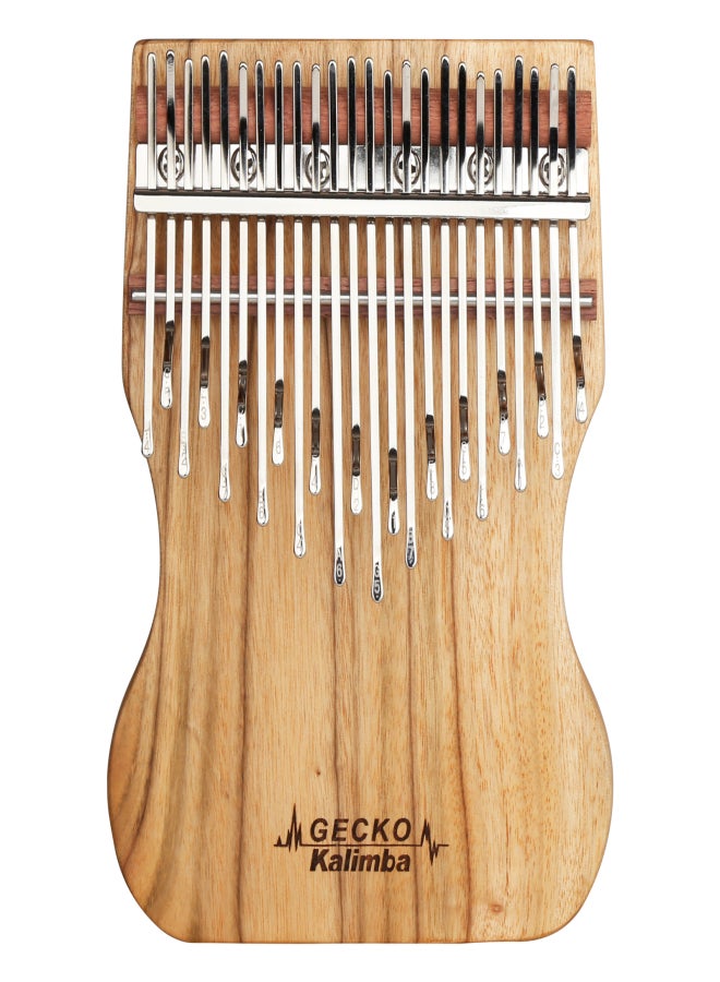 جيكو بيانو إبهام خشبي صغير محمول من جيكو مزود بـ 24 مفتاحًا، آلة موسيقية صغيرة لمحبي الموسيقى والمبتدئين مع حقيبة بسحاب ومطرقة ضبط وملصق وقطعة قماش قابلة للمسح وحقيبة تخزين وكتاب موسيقى - Image 1