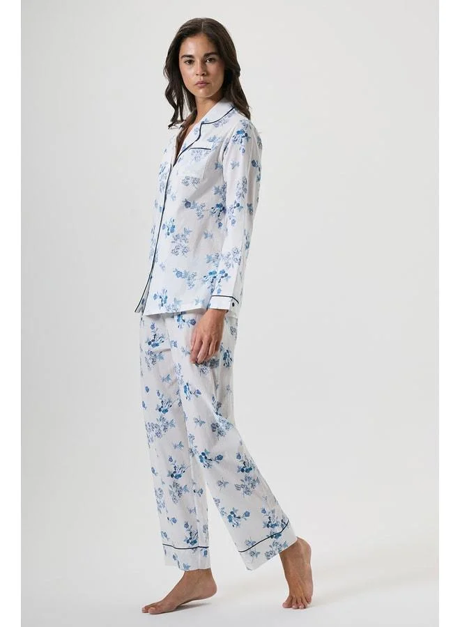 Penye Mood 100% cotton floral print pajama set.