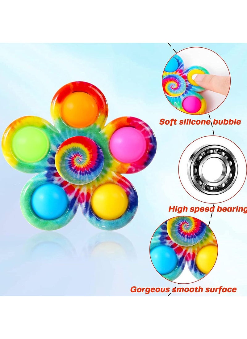 Fidget Spinners Set of 9, Fidget Toy Set for Kids, Pop Fidget Toy, Hand Toy for Stress Relief, Sensory Toys for Autism, Popper Spinners for ADHD Anxiety