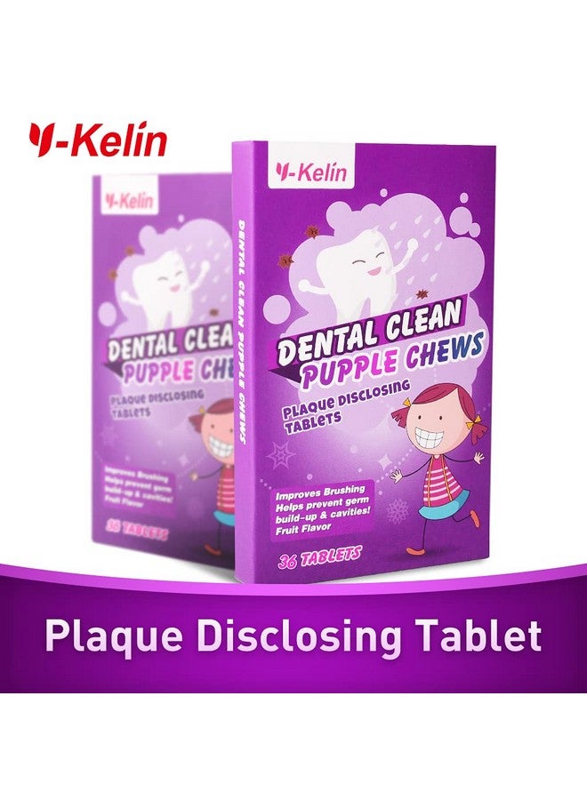 Y-Kelin Dental Plaque Disclosing Tablets For Kids & Adults Showing Plaque By Changing Color Helps Teach Brushing Habits For Clean Teeth 36 Count - Image 2