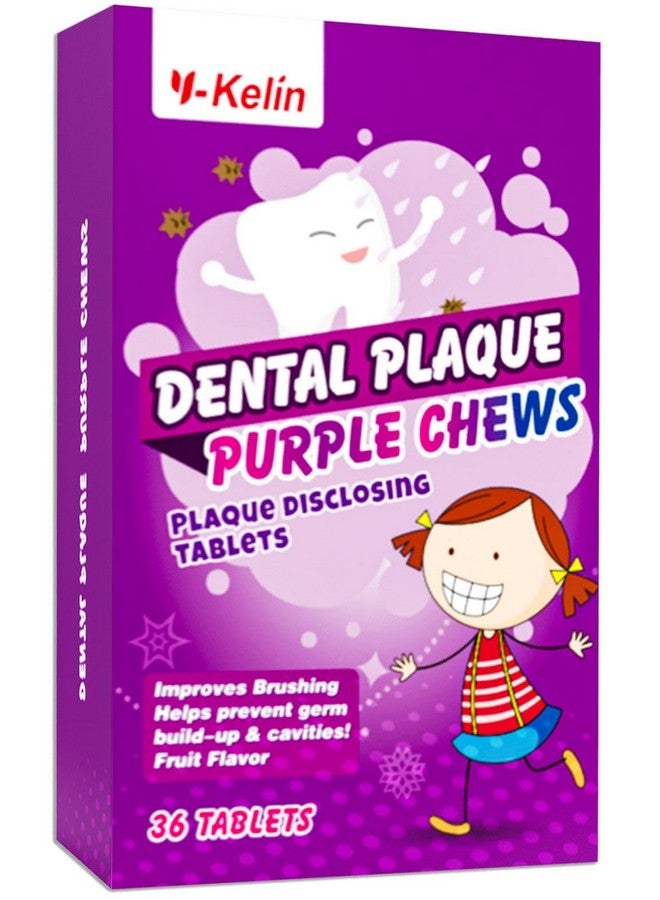 Y-Kelin Dental Plaque Disclosing Tablets For Kids & Adults Showing Plaque By Changing Color Helps Teach Brushing Habits For Clean Teeth 36 Count - Image 1