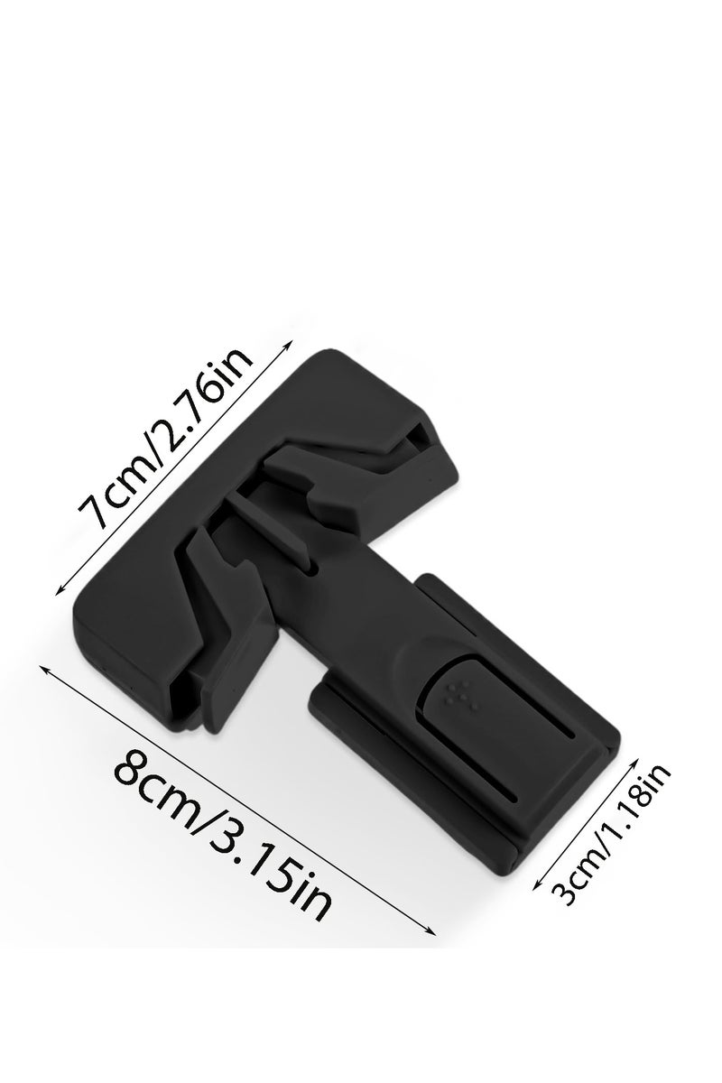 CMGTYYD 2 Pcs Child Proof Refrigerator Lock, Upgrade Pet Safety Refrigerator/Fridge/Freezer Door Lock Automatically Lock While Closing The Door No Tools Required and Easy Installation(Black) - Image 2