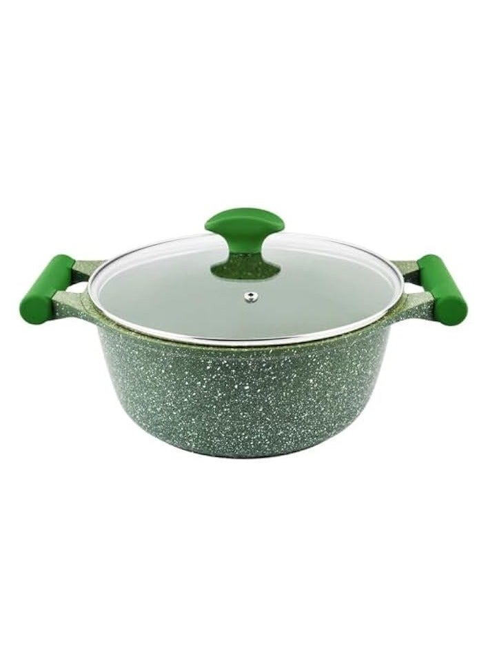 Green Tiger Essentials Pots and Pans Set | Granite 6 Piece Non-Stick Cast Aluminium Cookware set | Induction Base | Non Stick Cooking Set Combo - Image 3