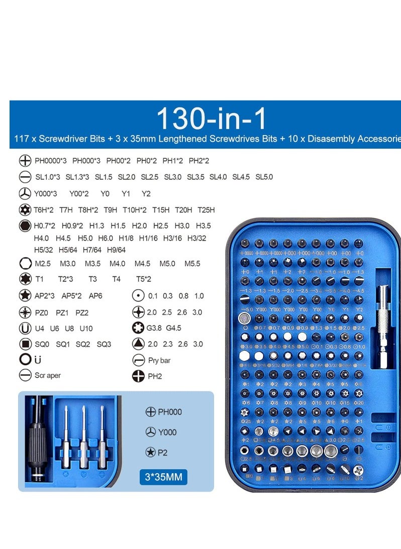 Generic Precision Screwdriver Bit Set - 130 in 1 PC Repair Tool Kit - Magnetic Computer Electronic Screwdriver Kit for Laptop, iPhone, PS4, Switch, Eyeglass, Watch, Rc Car, Toys, DIY  - Image 5