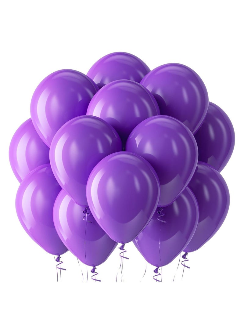 STARTEX100 Pack 12 inch Round Helium Purple Balloons for Wedding Graduation Birthday Party Decorations - Image 1