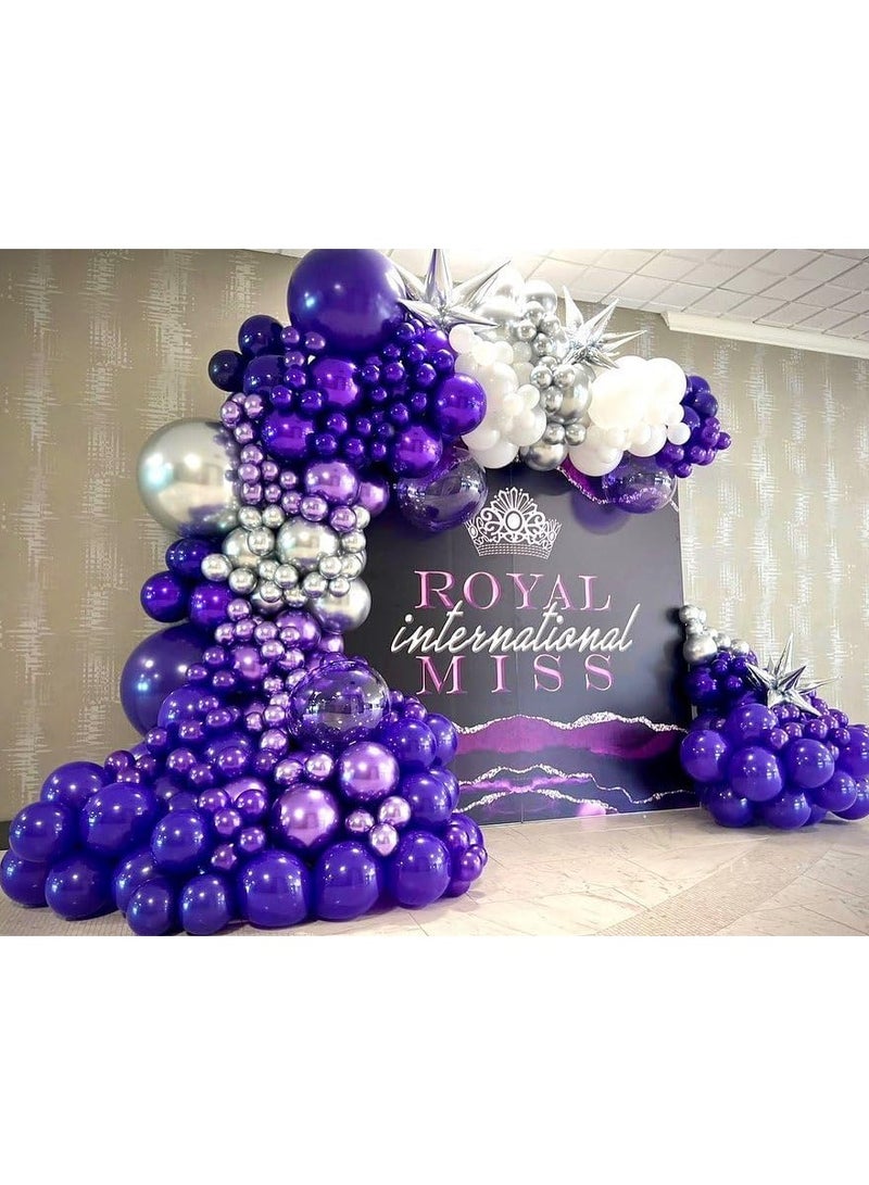 STARTEX100 Pack 12 inch Round Helium Purple Balloons for Wedding Graduation Birthday Party Decorations - Image 4