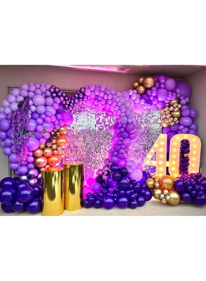 STARTEX100 Pack 12 inch Round Helium Purple Balloons for Wedding Graduation Birthday Party Decorations - Image 5