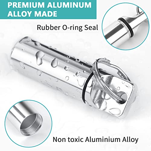 HANNEA® 3PCS Aluminum Keychain Medication Pill Box, Waterproof Mini Metal Pill Holder Medicine Bottle for Outdoor, Travel, Camping - Image 4