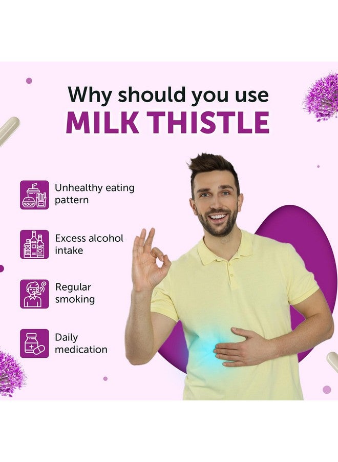 Neuherbs Milk Thistle - 60 Capsules (Pack of 2)| Liver detox supplement With 800 Mg Of Silymarin | Supports Healthy & Strong Liver. - Image 3