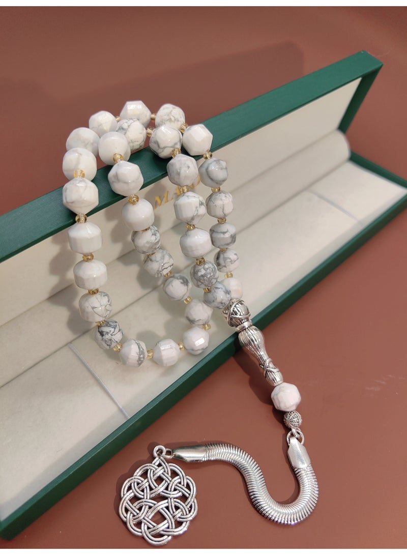 MAJOOD 33 Natural Agate Prayer Beads/Tasbih/10MM - Image 3