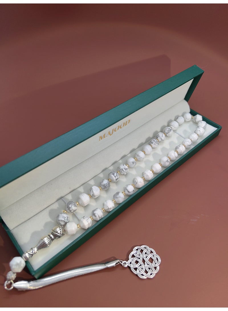 MAJOOD 33 Natural Agate Prayer Beads/Tasbih/10MM - Image 5