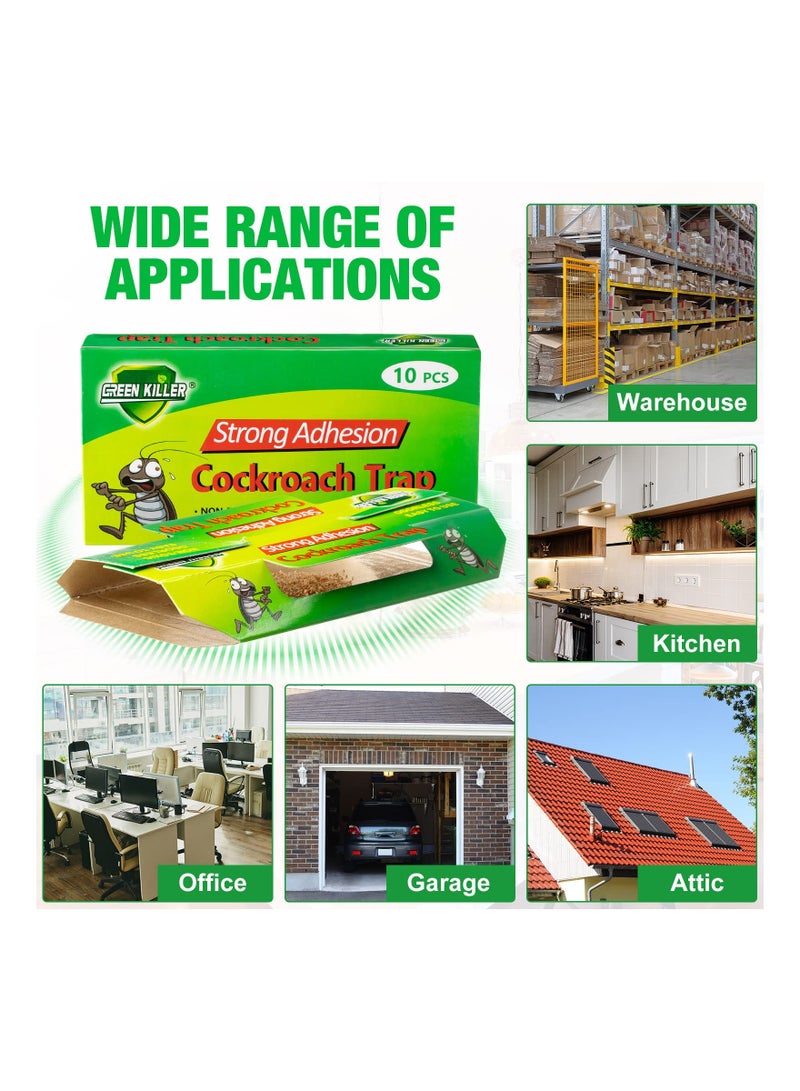 SYOSI Sticky Roach Traps, ( 8.66 x 7.6 Inch) Glue Cockroach Killer Roach Killer Sticky Traps Home Pest Control Cockroach Traps Roach Killer Glue Boards for Indoor Home Bug Insect Pest Control - Image 5