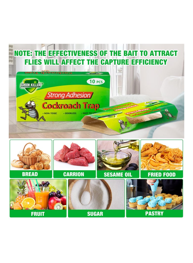 SYOSI Sticky Roach Traps, ( 8.66 x 7.6 Inch) Glue Cockroach Killer Roach Killer Sticky Traps Home Pest Control Cockroach Traps Roach Killer Glue Boards for Indoor Home Bug Insect Pest Control - Image 2