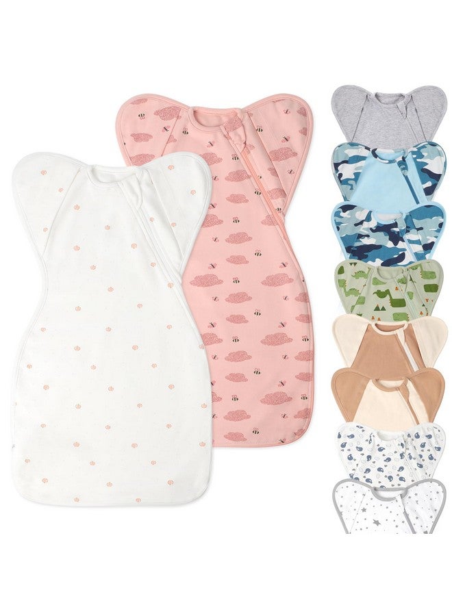 Knirose Swaddle Blanket Sleep Sack with Arms Up Design 2 Packs, Hands Up Sleeping Sack 3-Way Transitions to Arms-Free Wearable Sleeping Bag for Newborn Baby Boys Girls Snug Fit Calms Startle Reflex - Image 1