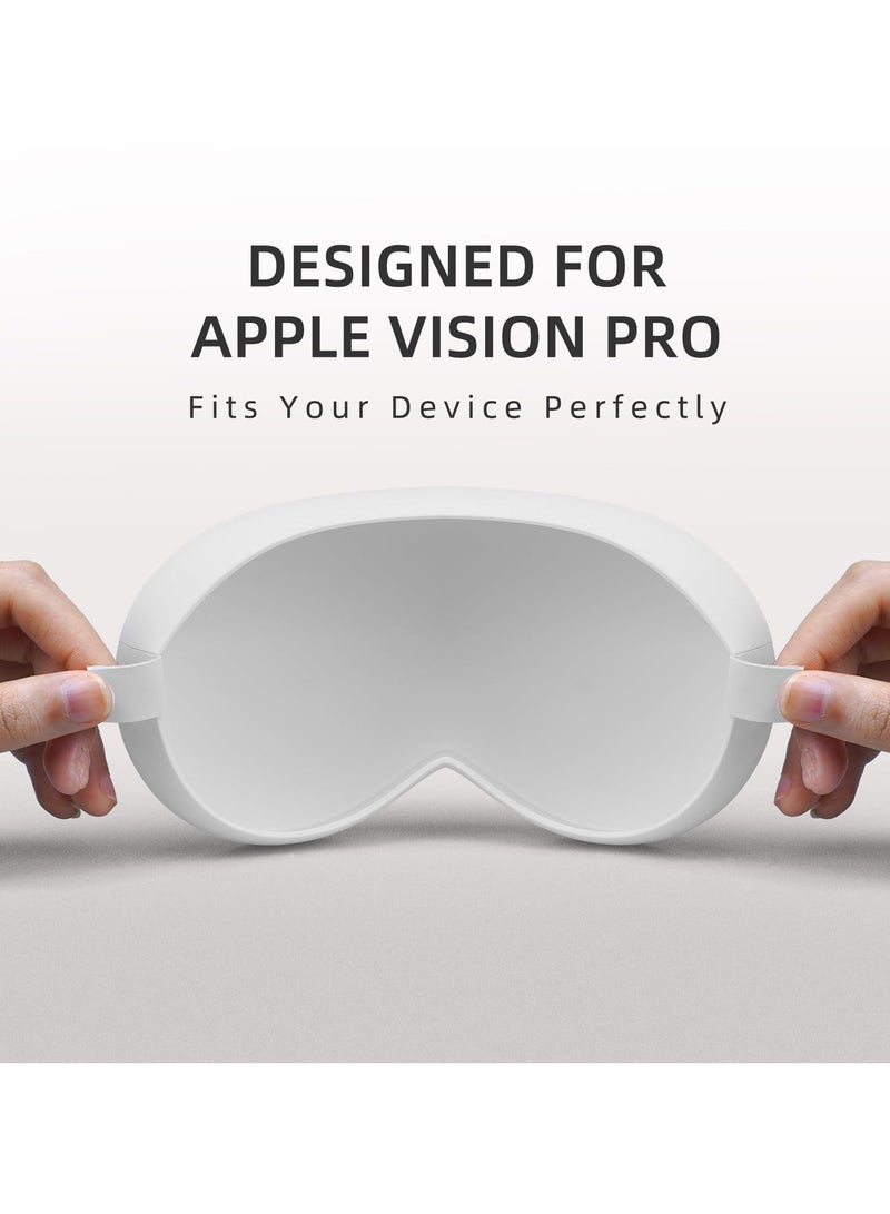 Protective Case For  Apple Vision Pro ,Anti-fingerprint, Anti-slip,Silicone  Case Impact-resistant,100% Compatible With Vision Pro(White)
