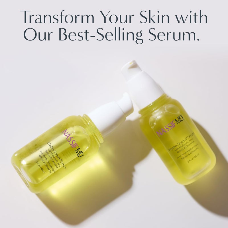 NassifMD Hydro-Screen Hydration Serum | Surgeon-Created Hyaluronic Acid, Ceramides & Retinol Formula for Plumping, Firming & Reducing Fine Lines - Image 5