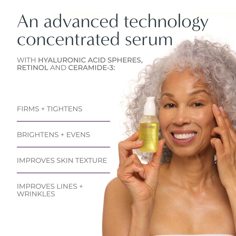 NassifMD Hydro-Screen Hydration Serum | Surgeon-Created Hyaluronic Acid, Ceramides & Retinol Formula for Plumping, Firming & Reducing Fine Lines - Image 4