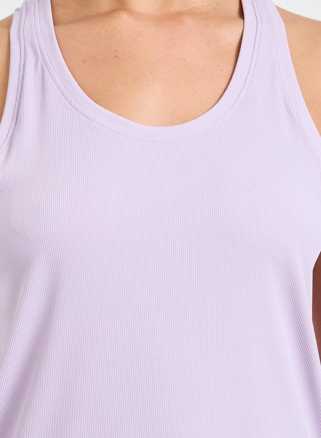 Take Two Purple Racerback Activewear Tank Top - Image 3