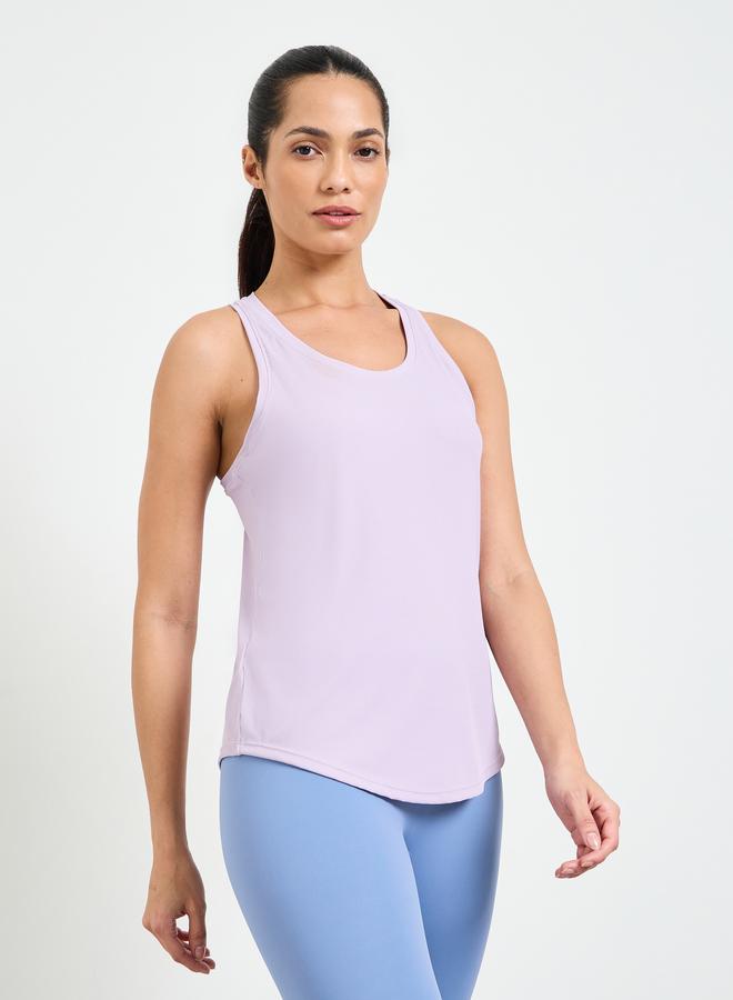 Take Two Purple Racerback Activewear Tank Top - Image 1