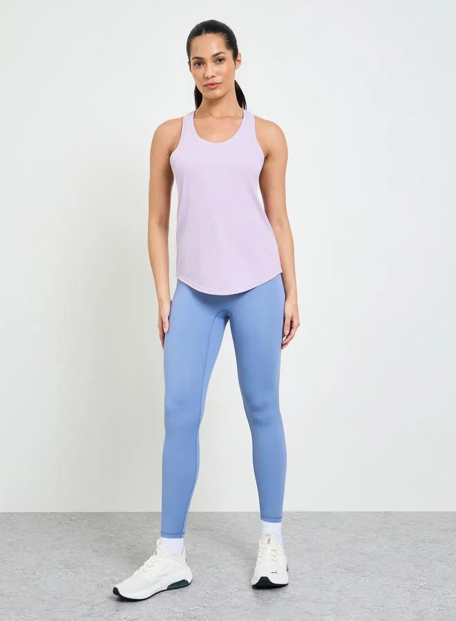 تايك تو Purple Racerback Activewear Tank Top