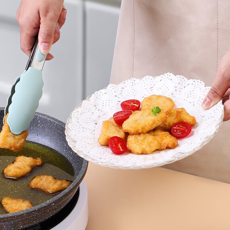 MAXCOOK المتاح ورقة امتصاص الزيت ورق الطبخ ورق الخبز ورقة الشحوم والدليل ورقة الشواء الدانتيل الحافة 19CM 150 ورقة MCPJ0865 - Image 5