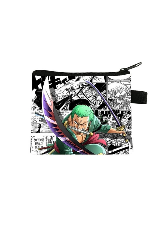 New One Piece Coin Purse Children's Cartoon Storage Key Card Holder Polyester Mini Short Bag Storage Pouch