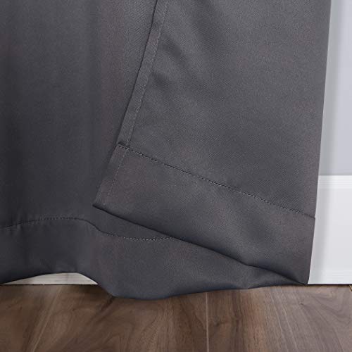Sun Zero Easton Energy Saving Blackout Rod Pocket Curtain Panel, 40" x 84", Charcoal Gray - Image 4