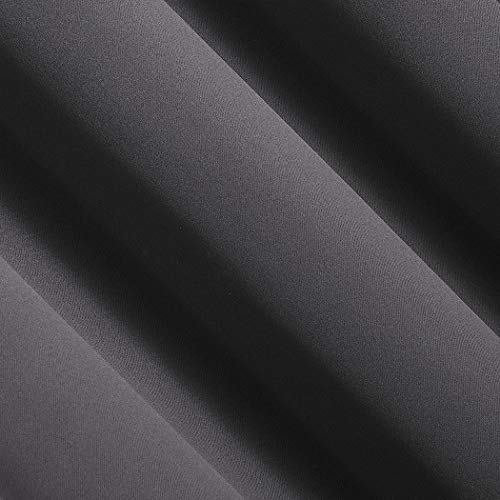 Sun Zero Easton Energy Saving Blackout Rod Pocket Curtain Panel, 40" x 84", Charcoal Gray - Image 3