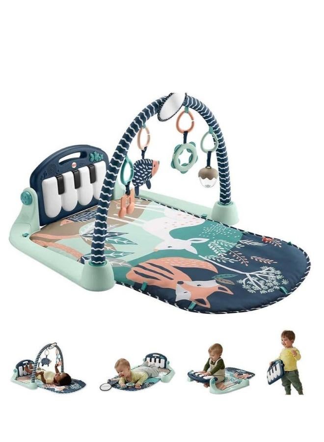 Play mat for children, a fun piano play mat for tummy time, an activity mat for babies with 5 educational sensory toys, music and lights from Toys Egypt, suitable for ages 0–9–12 months, code (2-88615). - Image 1