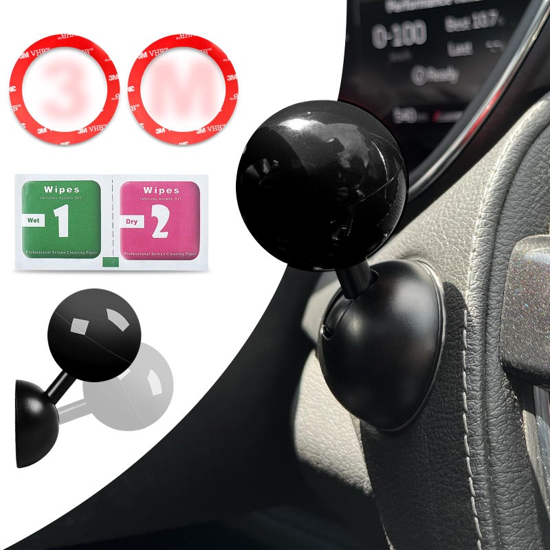 Zerikwon ðŸ¯ð—  Tape | Car Joystick Push Start Button Cover, Metal Push to Start Accessories, Car Starter Engine Start Stop Button Cover, Cool Car Accessories Interior Decor Push to Start Button Rocker,Black - Image 1