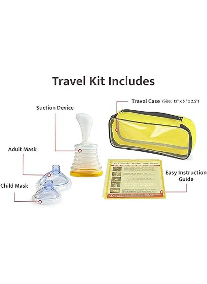 General - Travel Kit Yellow – Choking Rescue Equipment, Portable First Aid Equipment for Children and Adults, Portable Airway Suction Equipment - Image 1