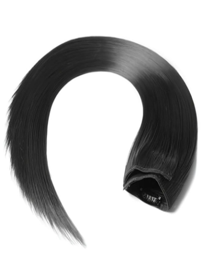 VIVIAN Women's Full Head 22 Inch Hair Extension Wig - Synthetic Straight Black Hair Pieces with 5 Clip Wig Fluffy & Not Tangled - Image 4