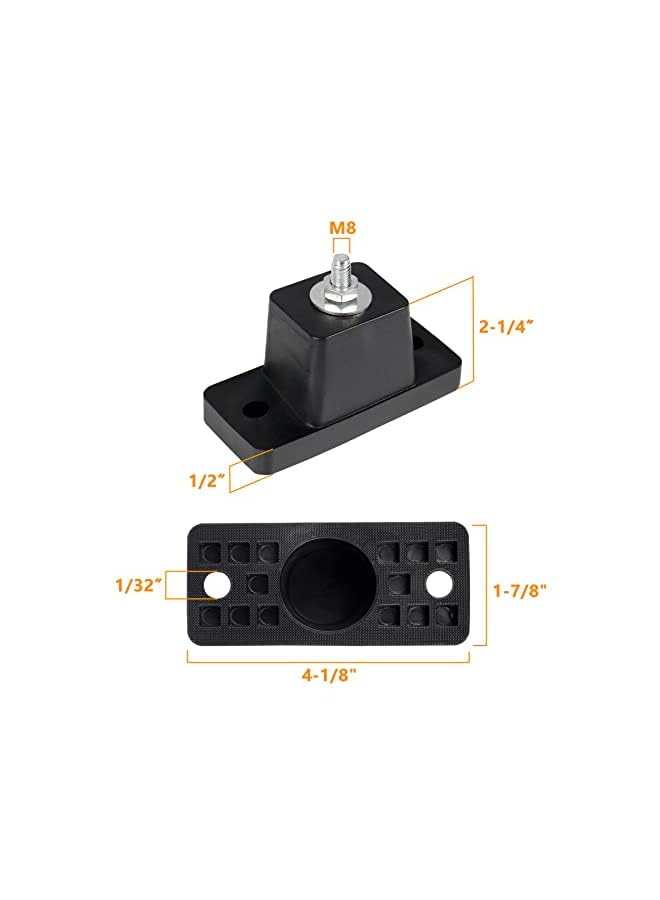 erorex Parts 4Pack Anti-Vibration Rubber Pads,Shock Absorbing Mounting Bracket for Outdoor Ductless Mini Split Air Conditioner/Condensers Units - Image 3