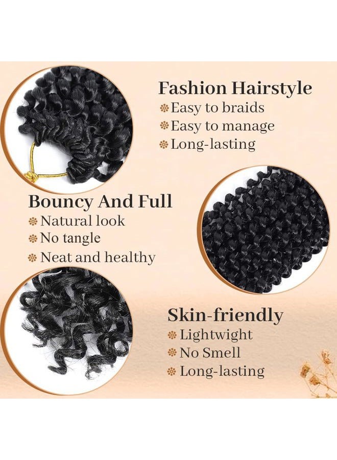 ShowCoco Passion Twist Hair 22 Inch Water Wave Crochet Hair 6 Packs Passion Twists Braiding Hair Long Bohemian Synthetic Hair Passion Twist Hair Extensions(22inch, #1B) - Image 3
